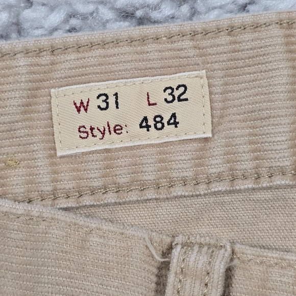 J Crew 484 Pants 31x32‎ Tan Corduroy Straight Leg Stretch Chinos Comfort - Picture 5 of 13